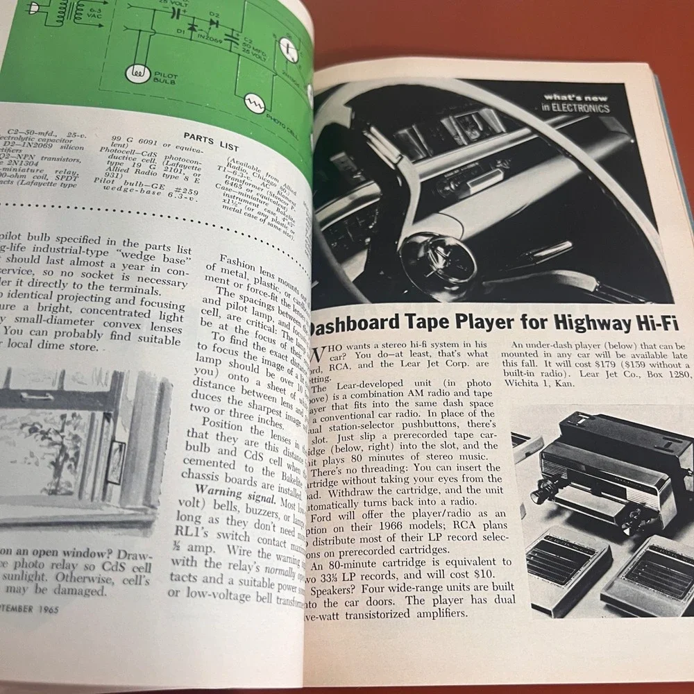 Popular Science September 1965‎ Vintage Magazine 1966 Cars Ford Bronco Lindbergh